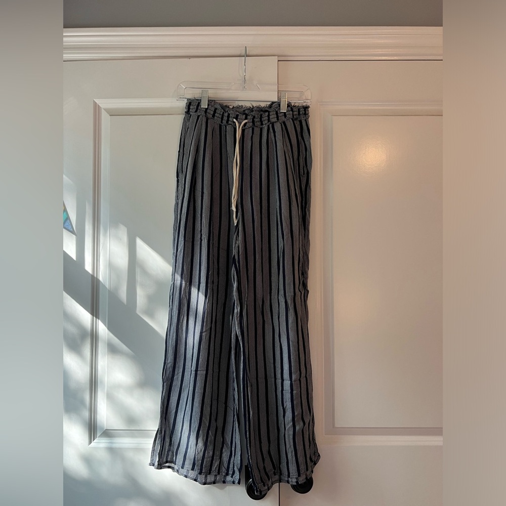 Free People Stripped Flowy Pants